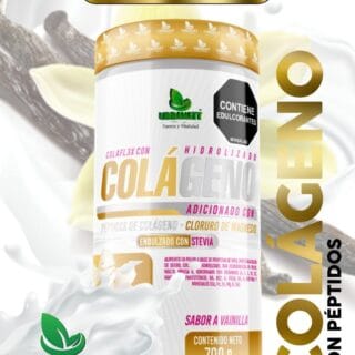 Colageno con peptidos - Cloruro de Magnesio - vainilla 700Gr