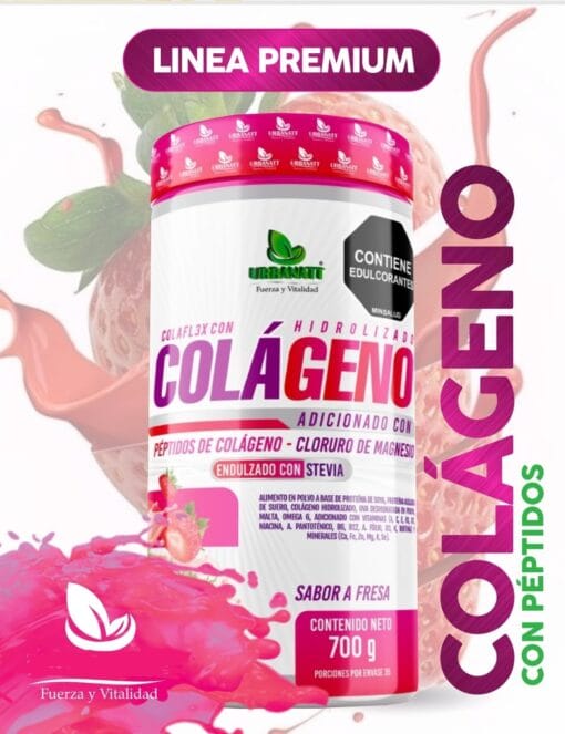Colágeno con péptidos - Cloruro de Magnesio - fresa 700Gr