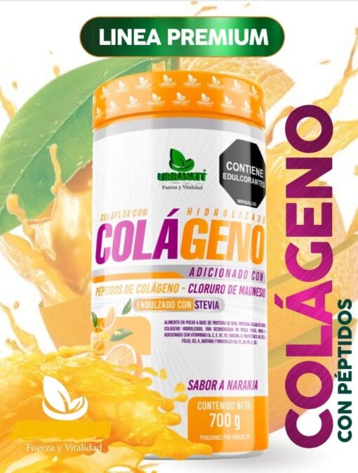 Colageno con Peptidos - Cloruro de Magnesio - naranja 700Gr
