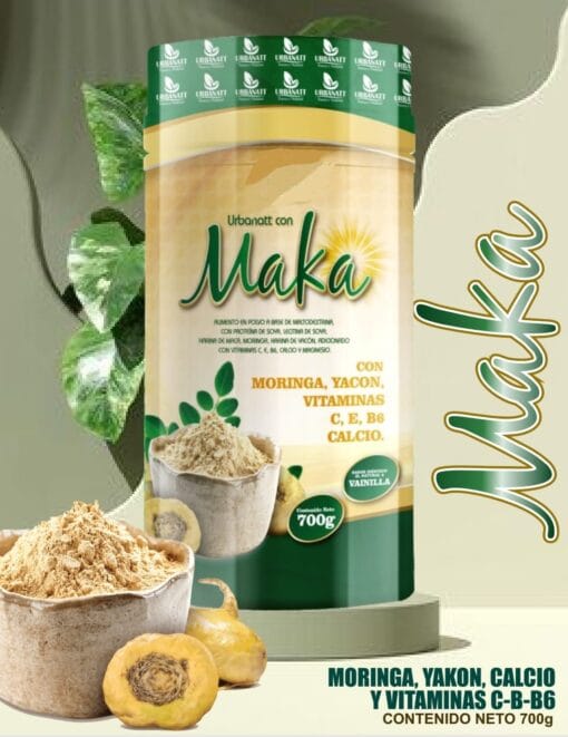 Maka - Moringa, Yacón, Calcio, Vitaminas C, E, B6, 700Gr