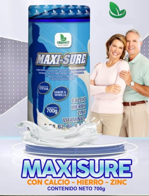 Maxisure - Calcio + Hierro + Zinc + Magnesio + Cobre + Biotina + Niacina + Acido pantotenico + Acido Fólico + Vitaminas B1, B2, B6, C, E, D