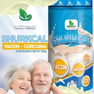 Shurkcal - Calcio + Magnesio + BIOTINA + Niacina + Hierro + Zinc + Yacón + Acido Fólico + Vitaminas A, E, B1, B2, B6, B12, C, D.