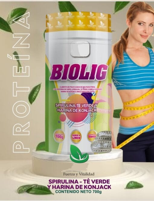 Proteina Bioling - Spirulina + Té Verde + Harina De Konjack - 700gr