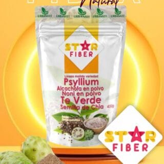 Start Fiber - Fibra Natural +Linaza Molida Variedad Psyllium +Alcachofa + Noni + Té Verde + Semilla de Chía