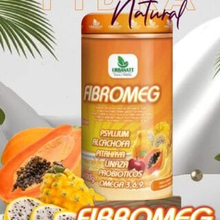 Fibromeg Natural - Psyllium, Alcachofa + pitahaya + Linaza + Probióticos + Omega 3,6 y 9 - 700Gr