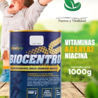Biocentru- Vitaminas A, C, E, B1, B2 + Niacina + Calostro Bovino + Maca + Moringa + Biocina - 1.000gr