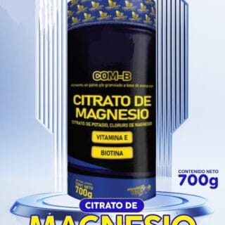 Com B - Citrato de magnesio + Citrato de potasio + Cloruro de Magnesio + Vitamina E + Biotina - 700Gr