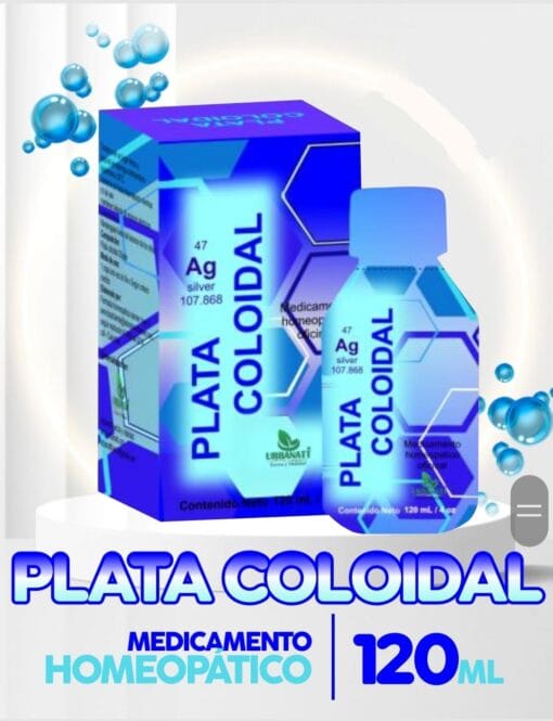 Plata Coloidal - Homeopático Oficial - 47 Ag Silver 107.868  - 120ML