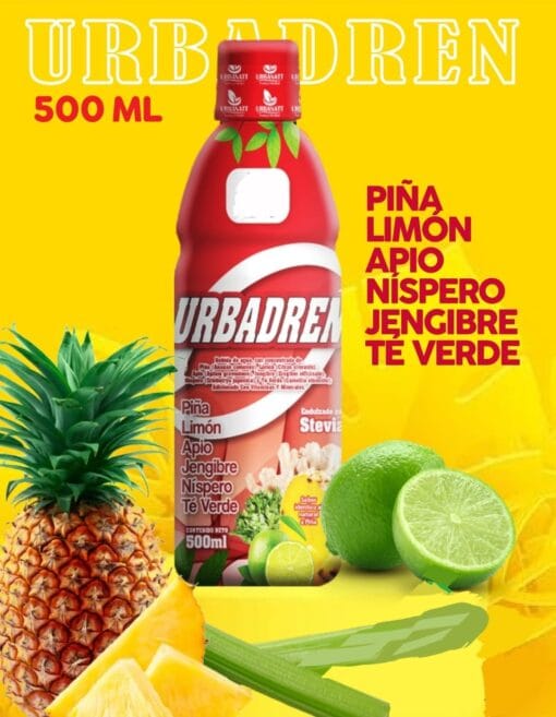 Urbadren - Piña + Limon + Opio + Nispero + Jengibre + Te Verde - 500ML