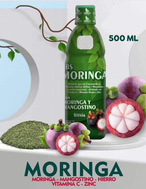 Moringa - Mangostino + Hierro + Vitamina C + Zinc - 500 ML