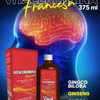 Vitacerebrina Francesa - Gingko Biloba + ginseng + Omega 3, 6 y 9 - 375ml