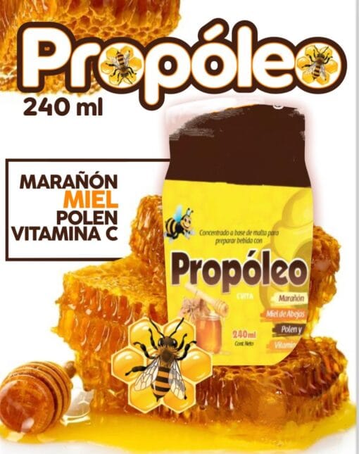 Propóleo - Marañón + Miel de Abejas + Polen + Vitamina C - 240ML