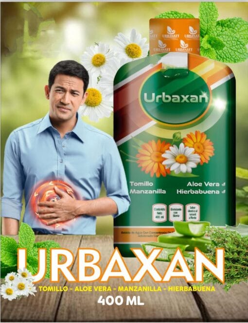 Urbaxan - Tomillo + Manzanilla + Aloe vera  - Hierva Buena - Stevia Menta - 400ML