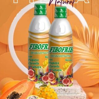 FiboFrib - Fibra Natural - Con Papaya +Ciruela + Pitaya + Chia + Stevia - 500ML