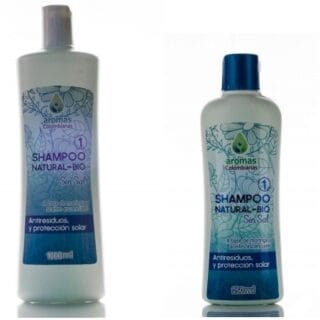 Shampoo Natural Bio - a Base de Moringa y Aceites Esenciales - Sin Sal - Anti Residuos y  Protección Solar - 250Ml - Ventas al por Mayor e Internacional