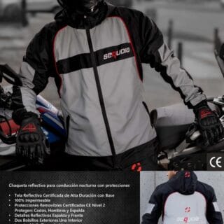 Chaqueta Reflectiva Sequoia Silver – Protección Total para Moteros -  Envíos a Nivel Nacional e Internacional