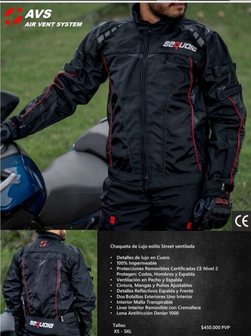 Chaqueta Sequoia AVS Street – Estilo, protección y ventilación premium - Envíos a Nivel Nacional e Internacional