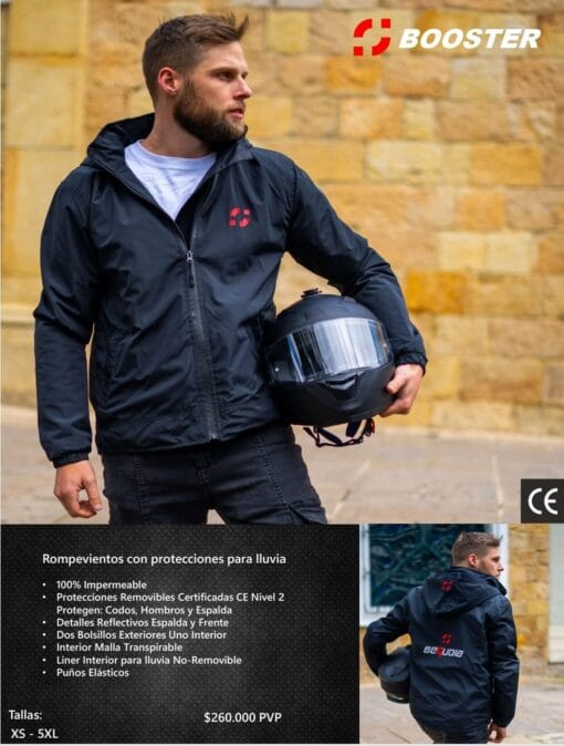 Chaqueta Rompevientos BOOSTER Sequoia – Protección y estilo bajo la lluvia - Envio Nacional y a Nivel Internacional