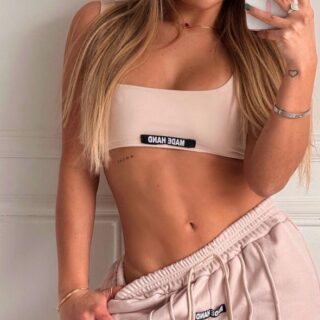 Set Streetwear Beige “Made Hand” | Top & Jogger de Corte Premium