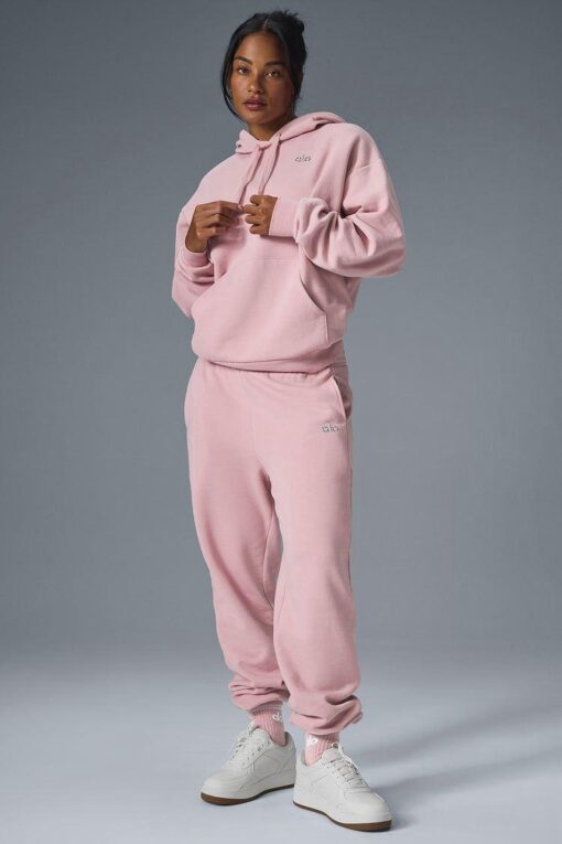 Conjunto Alo Comfy Fit Rosa – Hoodie + Jogger