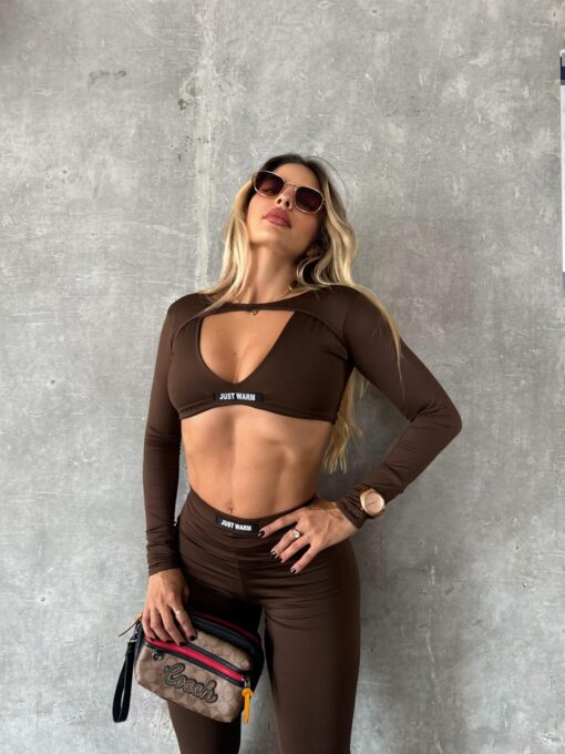 Conjunto Deportivo Just Warm – Marrón Chocolate